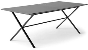 Čierny rozkladací jedálenský stôl s čiernou doskou 100x210 cm Meza – Hammel Furniture
