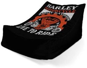 Sablio Sedací vak Lounge Harley-Davidson Live to ride - 80 x 95 x 50 cm