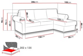 Rohová sedacia súprava Majadahonda  (svetlobéžová). Vlastná spoľahlivá doprava až k Vám domov. 1122505