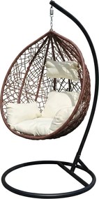 Hnedé závesné kreslo KOKON