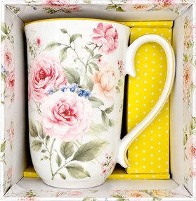 Home Elements Porcelánový hrnček 400 ml, Ruža