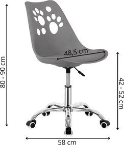 Otočná kancelárska stolička Springos HF0041 - sivá