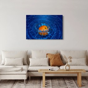 Obraz - pomaranč vo vode (90x60 cm)
