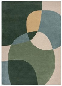 Zelený ručne tkaný vlnený koberec 200x290 cm Glow Green &amp; Blue – Flair Rugs