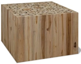 Konferenčný stolík, pravé teakové drevo, 50x50x35 cm
