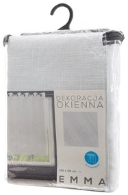 ZÁCLONA NA KRÚŽKOCH EMMA 290X145 CM BIELA