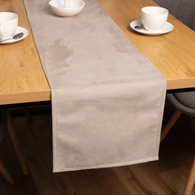 Biante Behúň na stôl/imitácia brúsenej kože Alcantara ALC-009 Béžový 45x140 cm