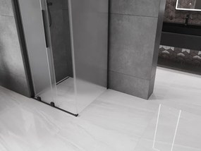 Mexen Velar, sprchový kút s posuvnými dverami 120 x 120 cm, 8mm sklo námraza, čierna matná, 871-120-120-31-70