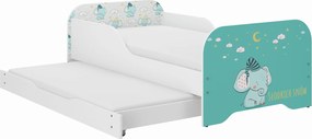 Wooden Toys Detská posteľ MIKI 160x80 SLON s funkciou spania