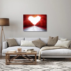 Sklenený obraz - Cesta k láske (70x50 cm)