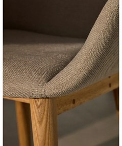 Béžové čalúnené jedálenské kreslo Konna – Kave Home