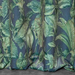 ZATEMŇOVACÍ ZÁVES NA KRÚŽKOCH KLARA 140X250 CM LISTY