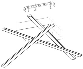 Eglo 95567 - LED stropné svietidlo LASANA 1 LED/13,2W/230V