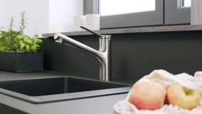 Hansgrohe Zesis M33, páková kuchynská batéria 150, vyťahovacia spŕška, 2jet, sBox lite, vzhľad nerezu, HAN-74803800