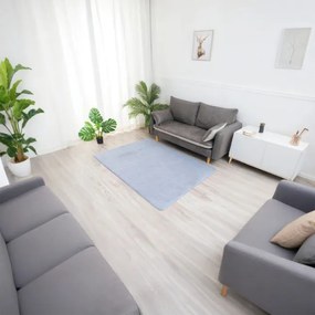 Koberec RABBIT 3D strieborný