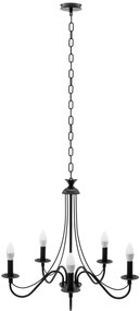 Toolight - Závesné svietidlo 5xE14 60W APP210-3CPR, čierna, OSW-08146