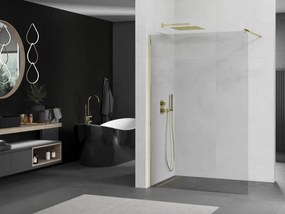 Mexen Kioto, sprchová zásteny typ Walk-In 65 x 200 cm, 8mm číre sklo, zlatý lesklý profil, 800-065-101-50-00