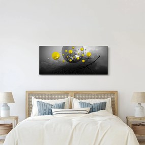 Obraz - žlté abstraktné gule (120x50 cm)