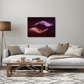 Sklenený obraz rúk (70x50 cm)