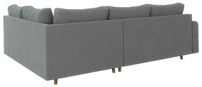 Sivá rohová pohovka z textílie buklé (pravý roh/do L) Ariella – Ropez