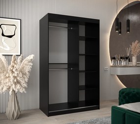 Šatníková skriňa 120 cm Mokka (čierna). Akcia -62%. Vlastná spoľahlivá doprava až k Vám domov. 1126025