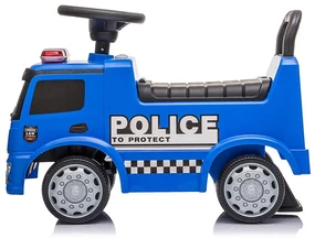Detské odrážadlo so zvukom Mercedes Milly Mally POLICE modré