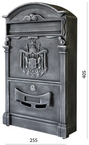 Kovian-Prod schránka poštová, 255x405x90mm, strieborná patina