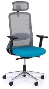 Kancelárska stolička JILL, sivá/modrá