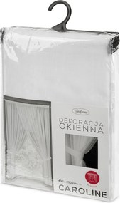 ZÁCLONA NA PÁSKE CAROLINE 400X250 CM BIELA