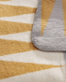 Deka Cotton Cloud 150x200cm žlto, krémovo šedá kombinácia