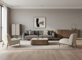 Komoda Sileno 200 cm ořech/černá