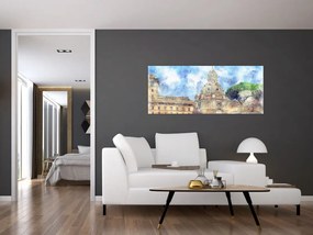 Obraz - Kostol Santa Maria di Loreto, Rím, Taliansko (120x50 cm)