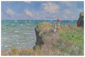 Obraz - Claude Monet, Cliff Walk at Pourville, reprodukcia (90x60 cm)
