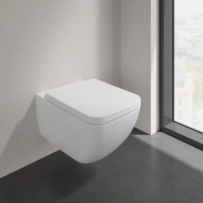VILLEROY &amp; BOCH Collaro Combi-Pack, závesné WC s DirectFlush + WC sedátko s poklopom, s QuickRelease a Softclosing, biela alpská, s povrchom CeramicPlus, 4626HSR1