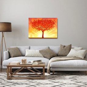 Sklenený obraz - Strom v žiari slnka (70x50 cm)