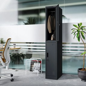 Šatníková skriňa pre zamestnancov antracitová IGOR 1 Plus 316,5 x 1850 x 450 mm