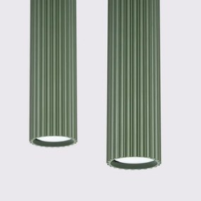 Sollux SL.1612 - Luster na lanku KARBON 2xGU10/10W/230V zelená