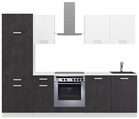Kuchynská linka 260 cm Tonislav Matera Biela 260 (matera + biela). Vlastná spoľahlivá doprava až k Vám domov. 1134936