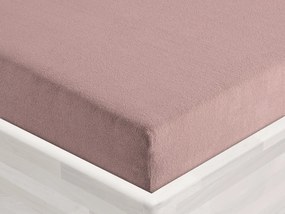 Froté napínacie prestieradlo FR-024 Hnedoružové 100 x 200 - výška 20 cm