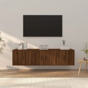 3-dielna súprava TV skriniek hnedý dub spracované drevo 3188405