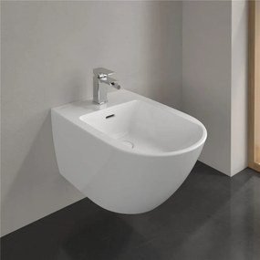 VILLEROY &amp; BOCH Subway 3.0 závesný bidet s otvorom, s prepadom, 375 x 560 mm, biela alpská, s povrchom CeramicPlus, 447000R1