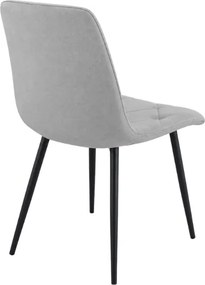 Sivá stolička LIBRA PLATINUM GREY s čiernymi nohami