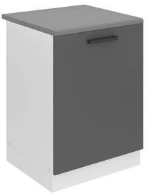 Kuchynská skrinka Belini Premium Full Version drezová 60 cm šedý mat s pracovnou doskou
