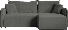 Rohová sedacia súprava Mamma (sivá čierna)