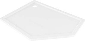 Mexen Flow päťuholníková vanička slim ľavá 100 x 80 cm, biely lesk - 46P108010L