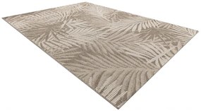 Koberec SIZAL FLOORLUX 20504 lístie, tmavosivý / šampanské