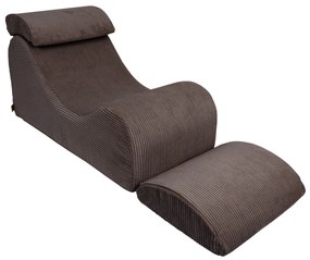 MeowBaby® Detské dizajnové kreslo Wave Brown