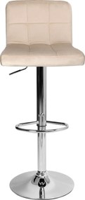 Barová stolička ARAKO VELVET - béžová/chróm