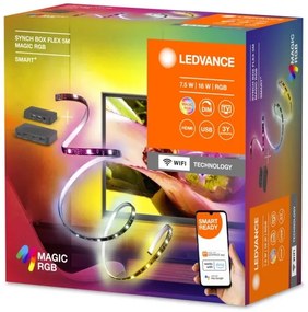 Ledvance-LED RGB Stmievateľný pásik pre TV SYNCH BOX FLEX 4,5m LED/18W/230V Wi-Fi