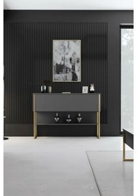 Komoda Luxe Anthracite and Gold